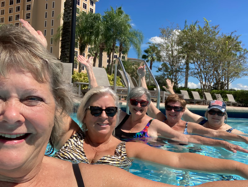 Washington Ladies enjoying the pool.
