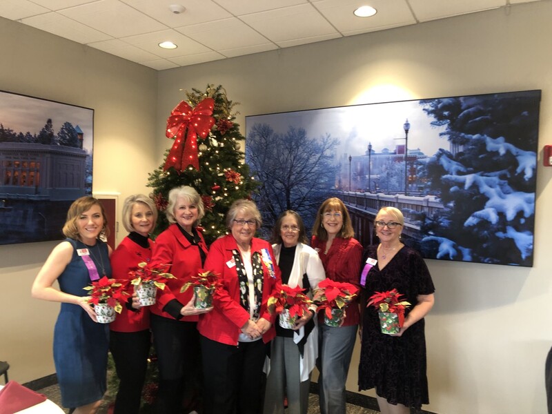 Outgoing 2023 Executive Committee: L to R: Jill Olson, Tracy Fitzgerald, Laverne Biel, Earl Moore, Diana Wilhite, Nanc