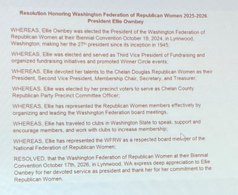 Resolution for President Ellie Ownbey